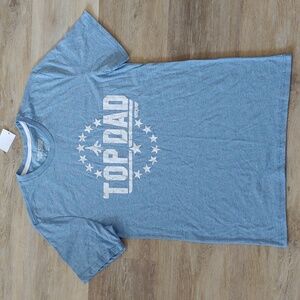 NWT Top Gun Top Dad Graphic T-Shirt Blue Size S